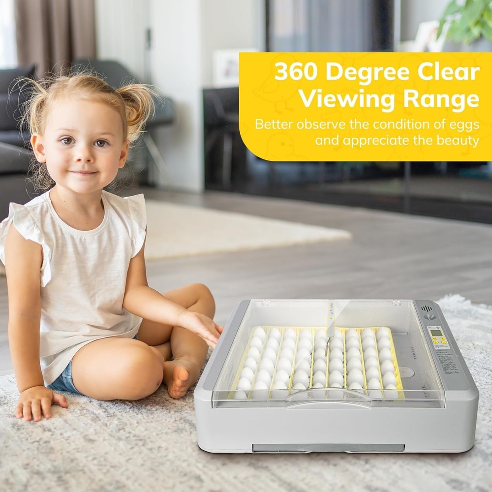 36-60 Egg Incubator with Automatic Egg Turning and Humidity Control