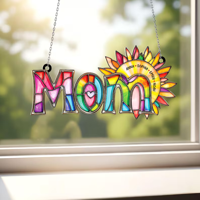 Personalized Custom Mom Suncatcher Acrylic Gift Decor