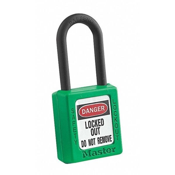 Master Lock 406Ylw Lockout Padlock, Keyed Different, Thermoplastic, Yellow, 1