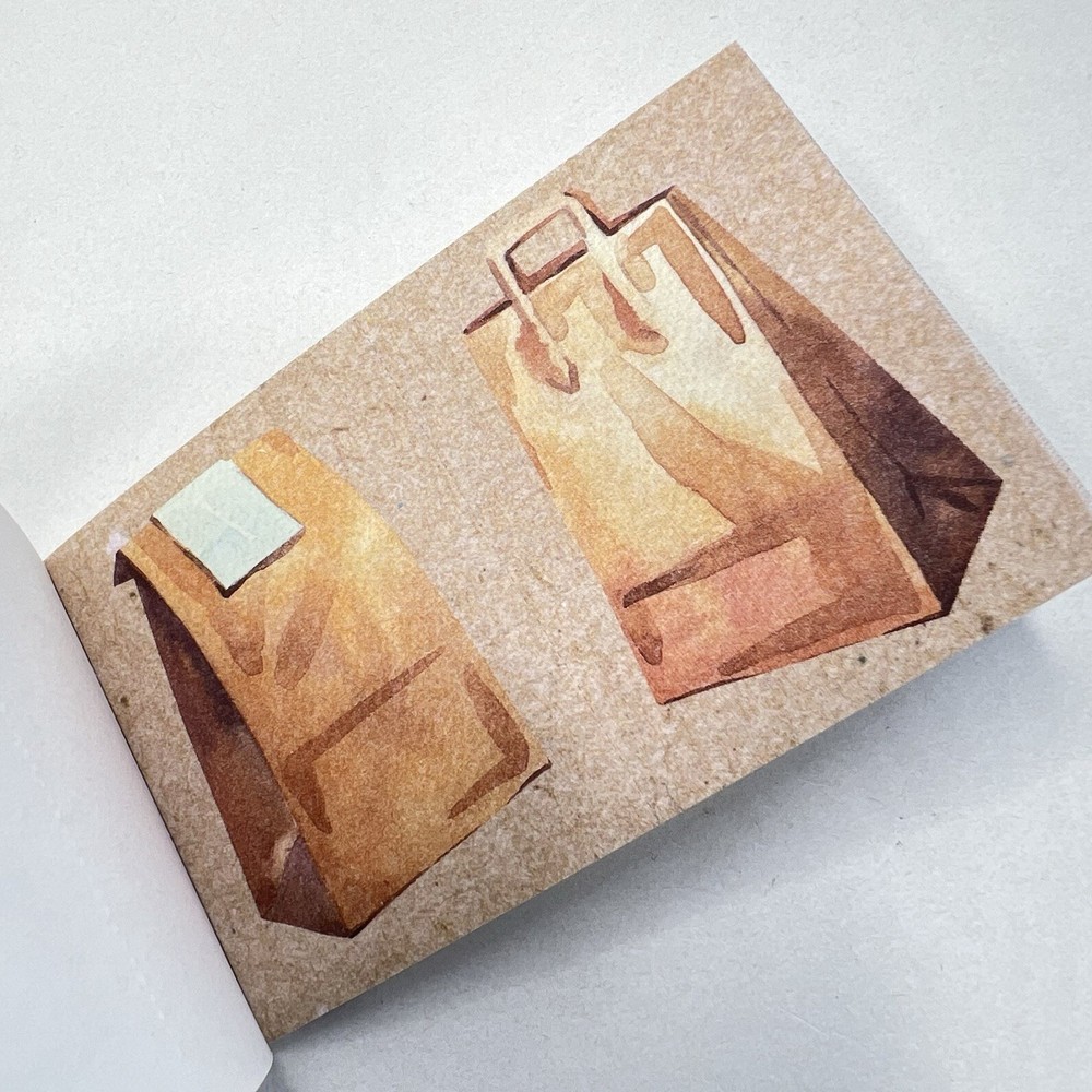 Grocery Bag Memo Note Pad Journaling Planner Lunch Notes