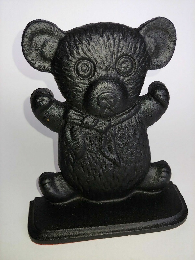 Cast Iron Teddy Bear Book End / Door Stopper