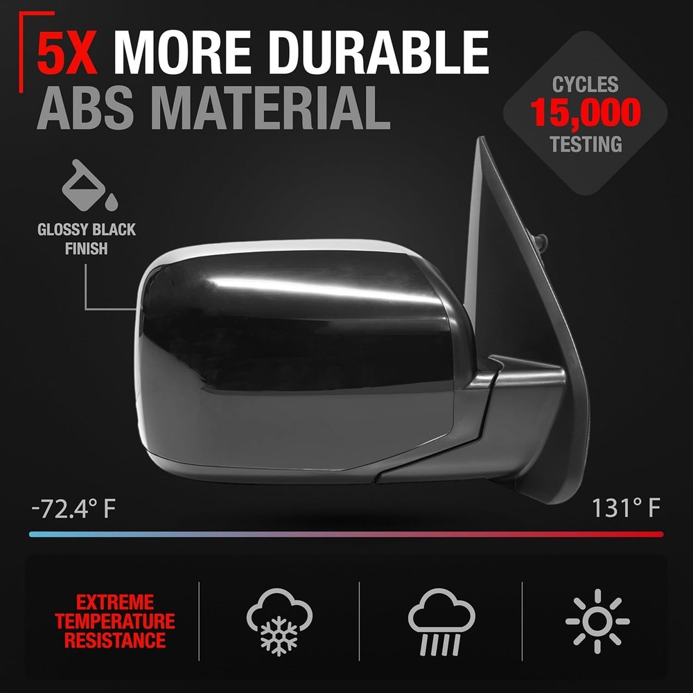 Passenger Side Mirror Replacement - Compatible with 2009-2015 Honda Pilot - Powe
