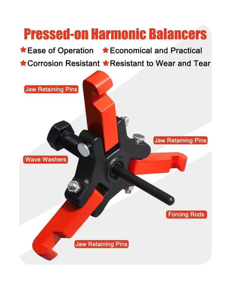 AutoWanderer Tool Harmonic Balancer Puller with Adjustable 3-Ja... FAST USA SHIP