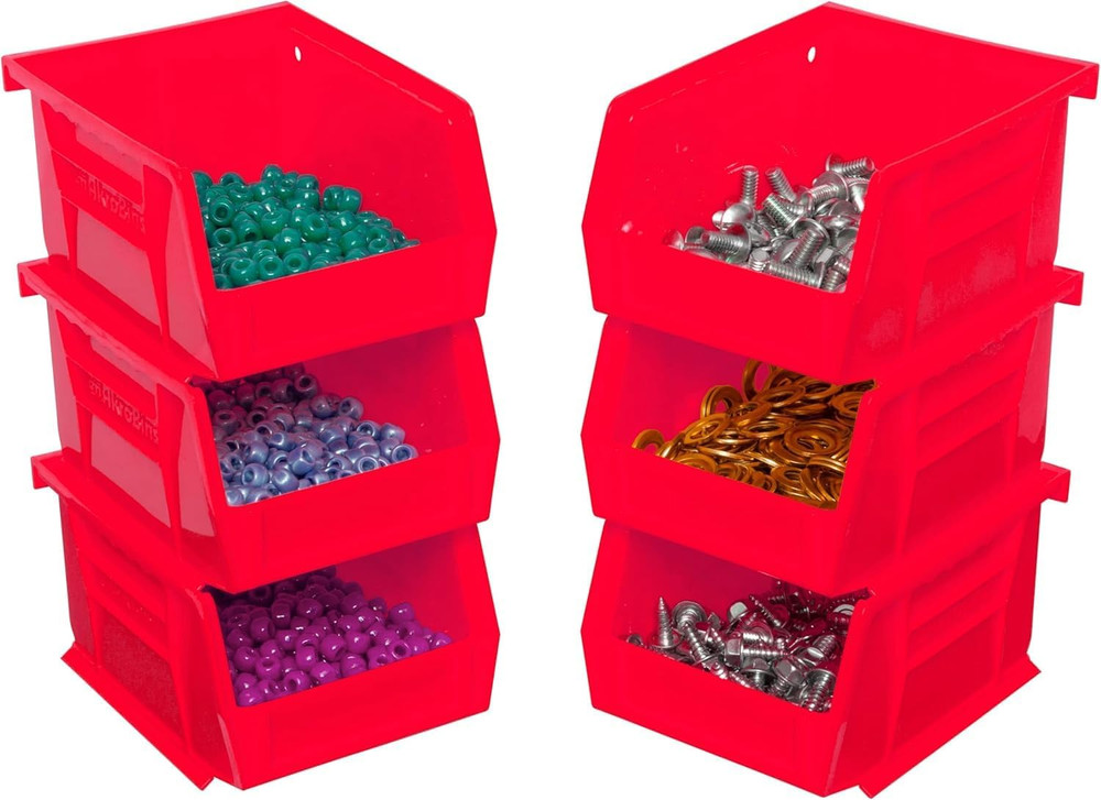30210 Akrobins Plastic Storage Bins, Space-Saving Stackable Bins for Garage, Pan