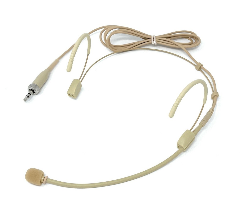 Double Earhook Headset Omnidirectional Microphone for Sennheiser Transmitters