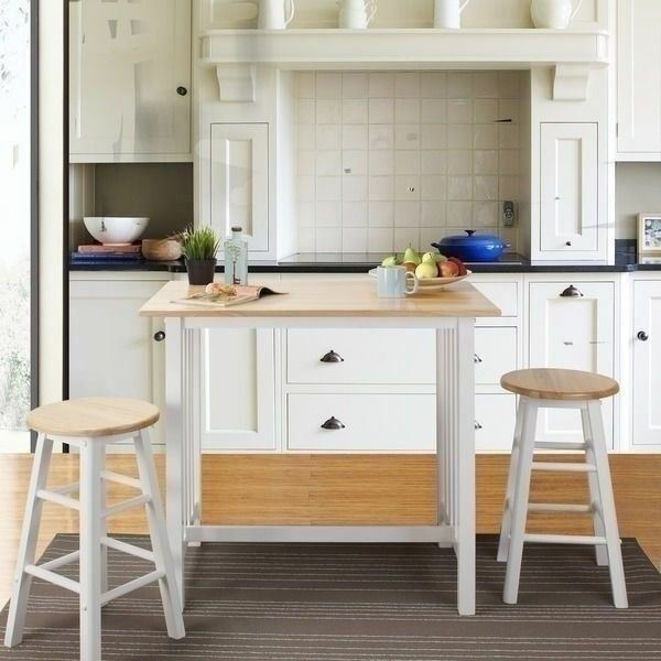 White Beech Wooden 3 pc Pub Set Table Stools Kitchen Dinette Indoor Home Dining