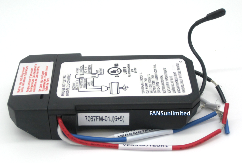 Emerson SR100 Replacement Ceiling Fan Remote Control Kit INCLUDES BATTERY