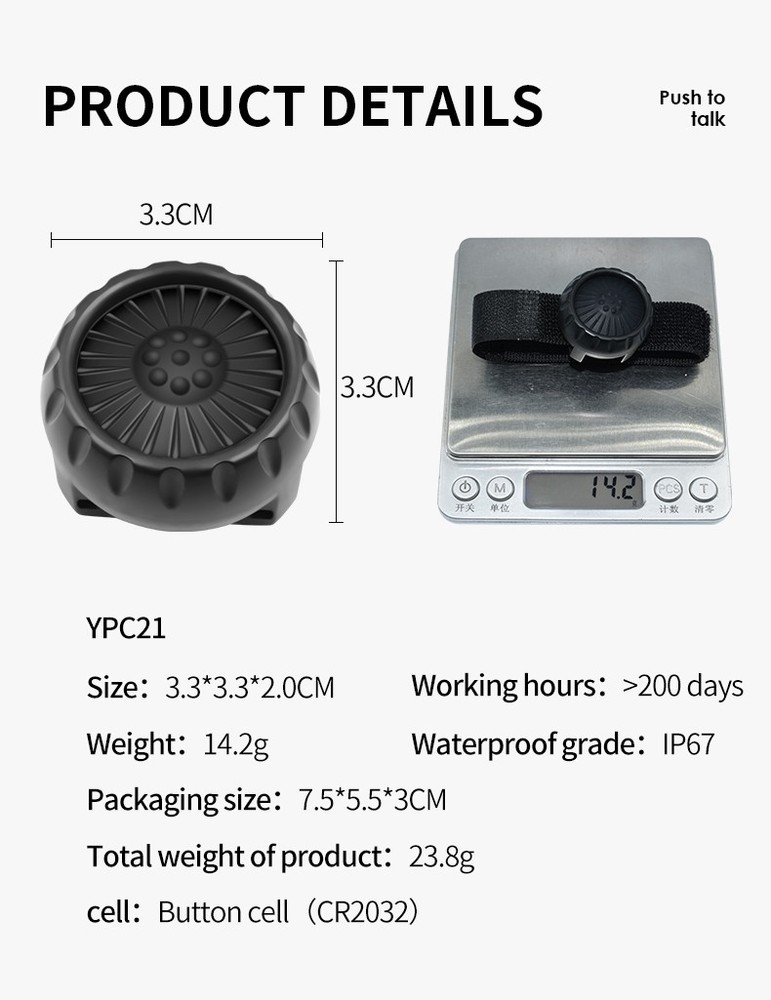 Bluetooth-compatible PTT Button Switch Controller For Zello Voice Intercom