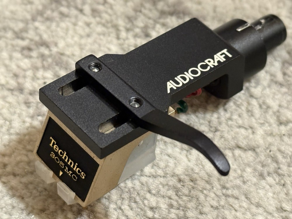 Technics EPC 305MC CARTRIDGE & AUDIOCRAFT HEADSHELL BORON PIPE TESTED & WORKING