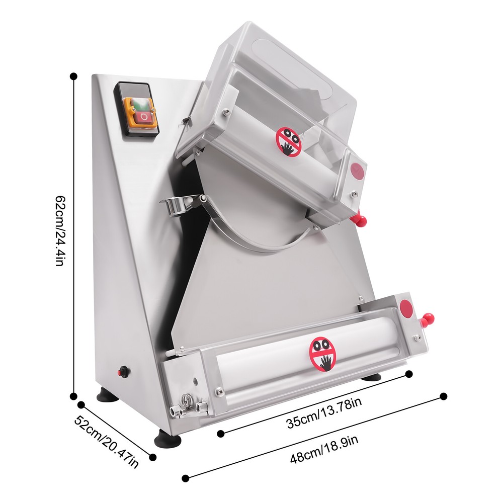 4"-16" Electric Dough Roller Sheeter Pastry Pizza Maker Press Making Machine