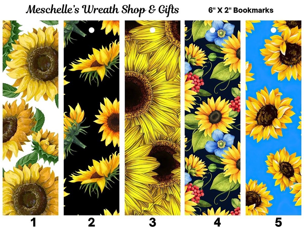 Sunflowers 2 Themed Bookmarks