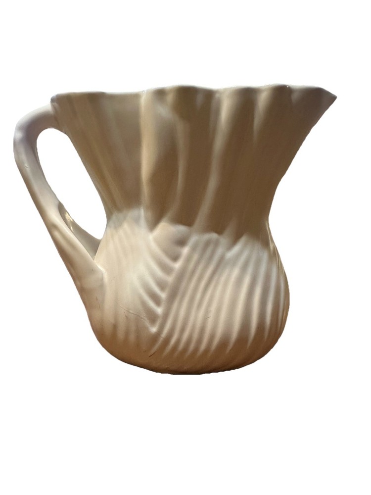 Crate & Barrel Ivory Ceramic Stoneware Pitcher By B. Eigen 8x9”