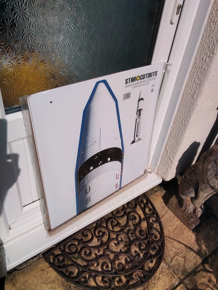 Large Star Cut Outs Cardboard USA Space Rocket