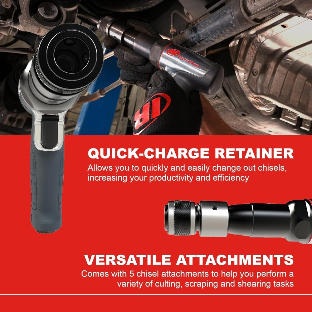 Efficient Long-Barrel Air Hammer with 5 Chisel Attachments – Vibration Control