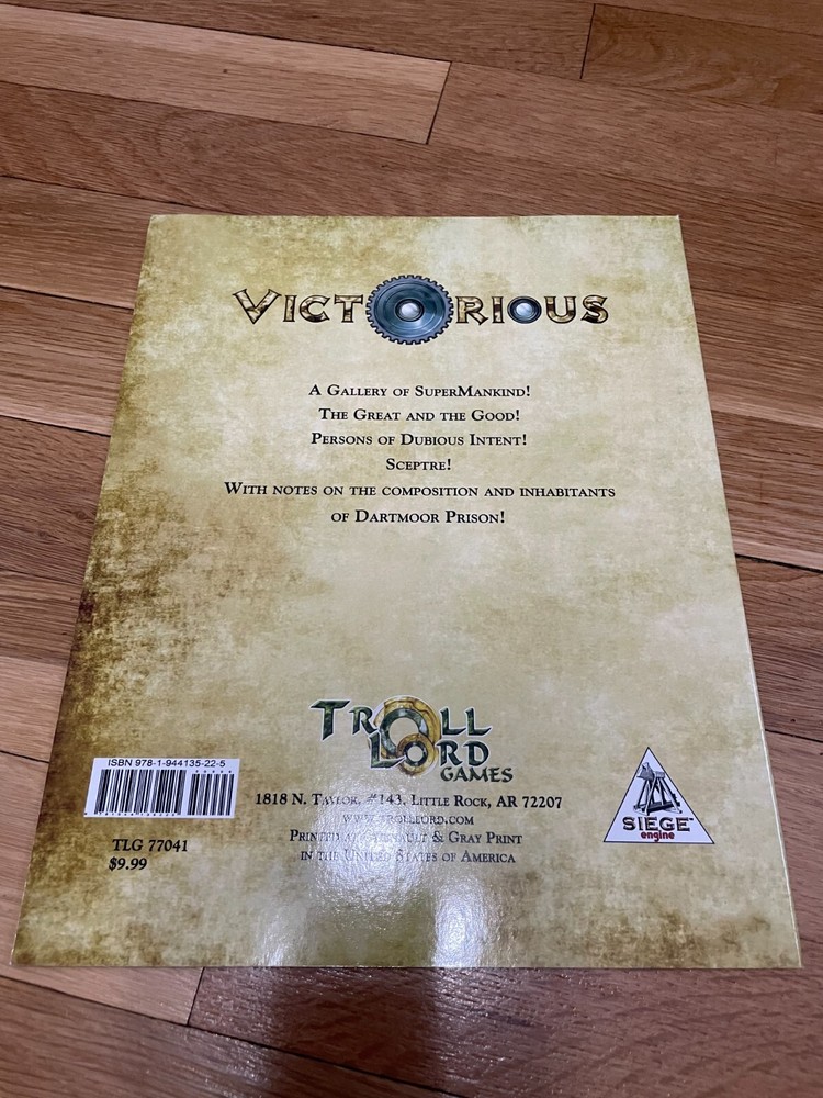 Victorious RPG Phantasmagoria Siege Engine Troll Lord Games