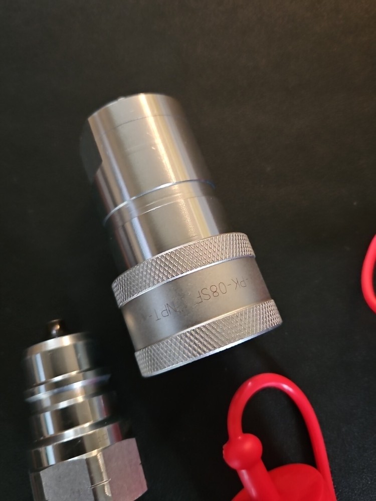 1-Set 1' Ag ISO5675 Hydraulic Quick Connect Tractor Coupling Poppet Valve