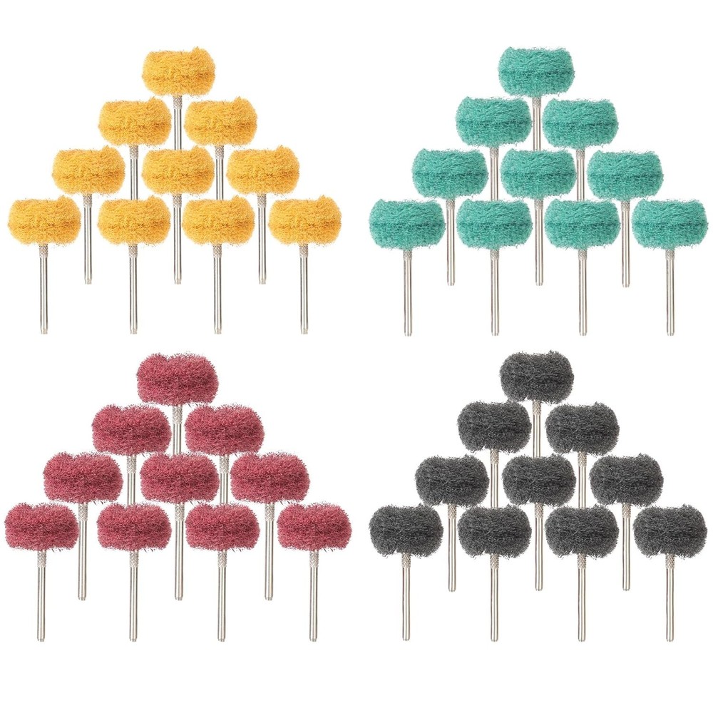 40 PCS Double-Layer Buffing Pads, Multi-Grit Abrasive Wheels...