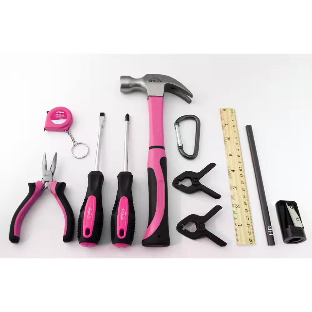 My First Tool Kit in Pink (14-Piece)