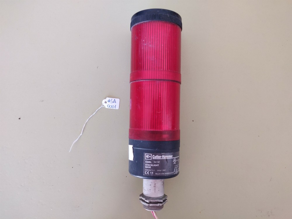 Cutler-Hammer Red Stacklight E26BL Base + E26 Bulb Xenon Flashing 110/125V