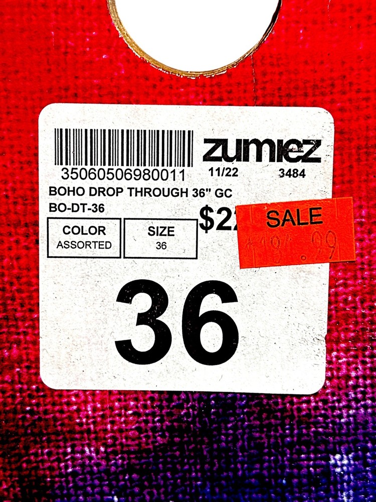 BOHO DROP THROUGH 36” GC -Performance Longboard Deck - BO-DT-36 Color Assorted
