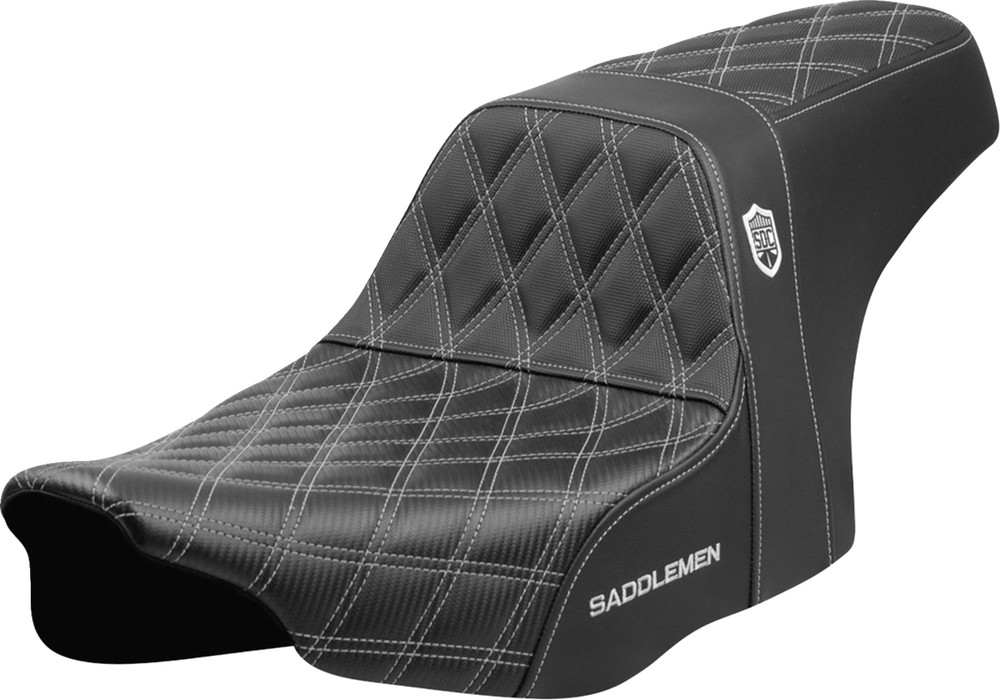 SADDLEMEN Pro Series SDC Performance Seat - Silver Stitching - w/o Backrest -