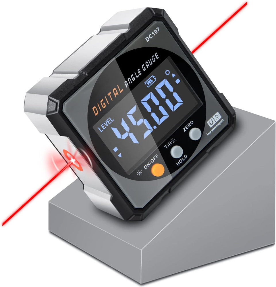 Precision Digital Angle Finder with Integrated Laser Guide