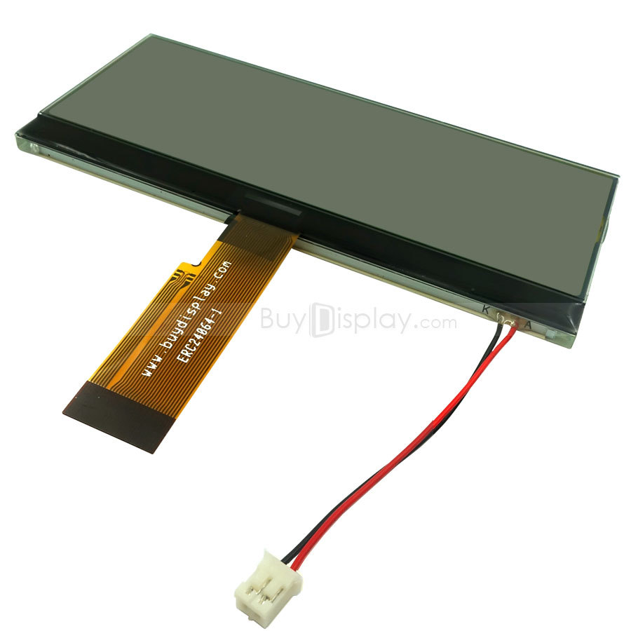 4.77"White 240x64 Graphic LCD Module Display,Parallel+SPI Serial w/Tutorial