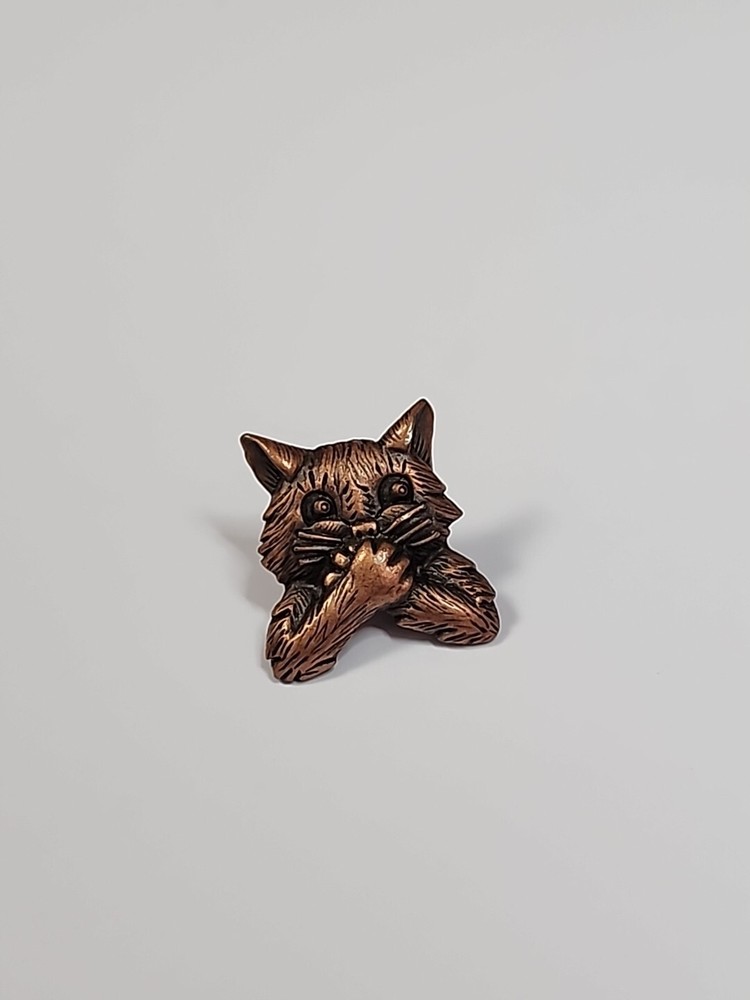 JJ Jonette Speak No Evil Cat Lapel Pin