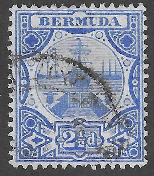 Bermuda (1910) - Scott # 38,  Used
