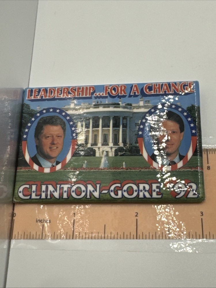 Vintage Clinton Gore 1992 Campaign Button - 3”