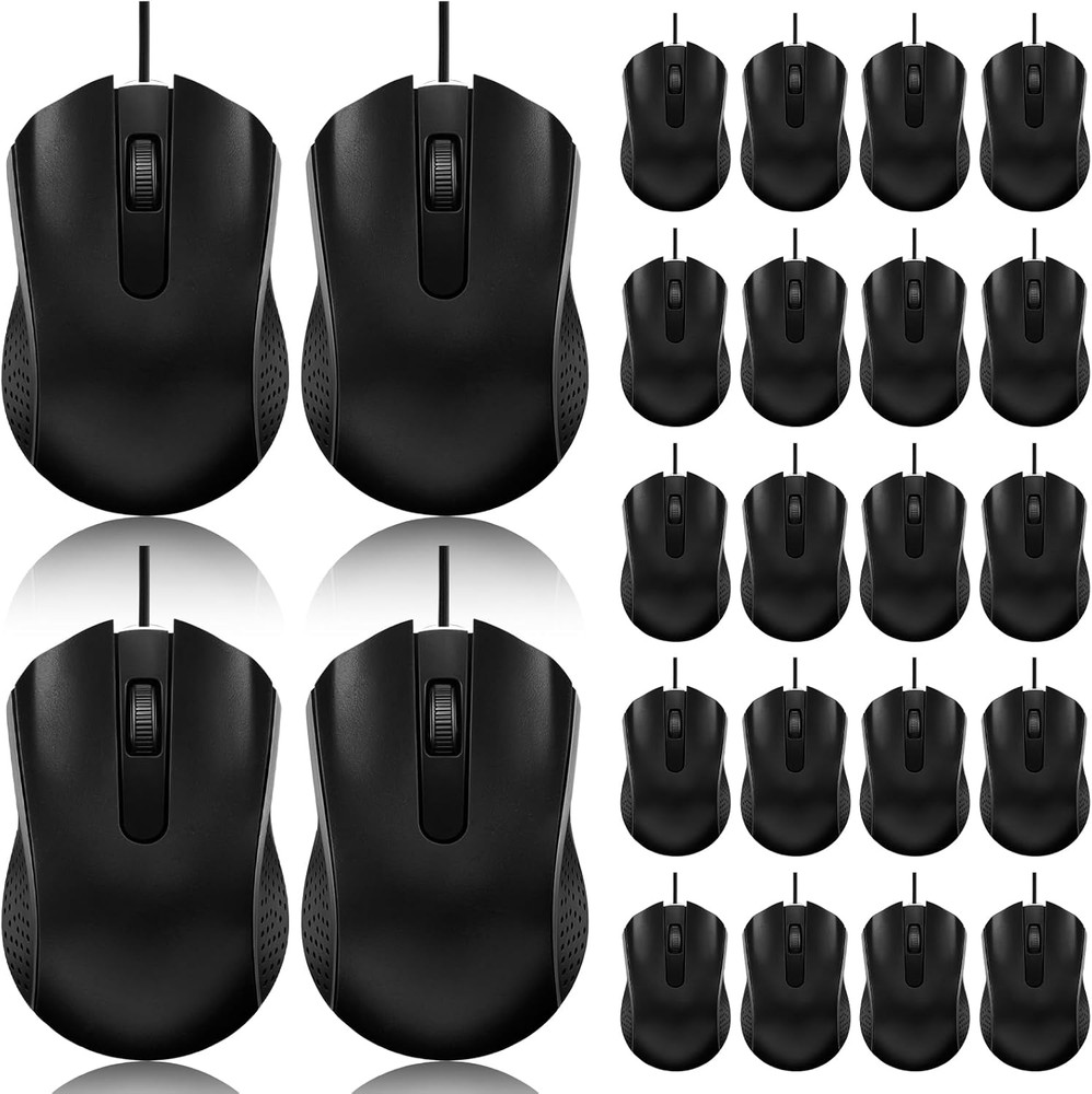 12 Pack Wired Mouse Bulk Computer Mouse Wired with Ergonomic Design Computer Mic