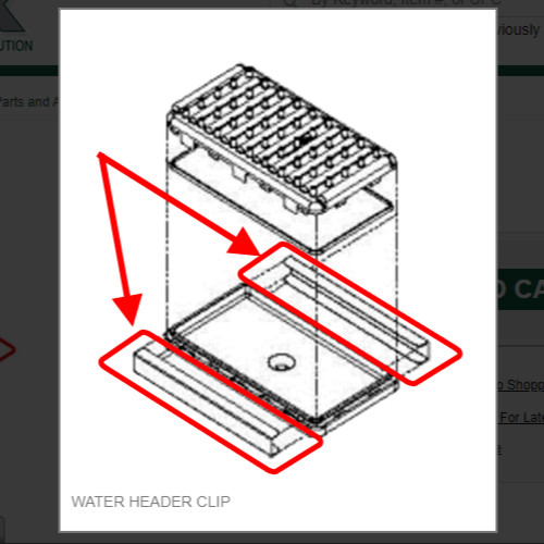WATER HEADER CLIP #1011514-73