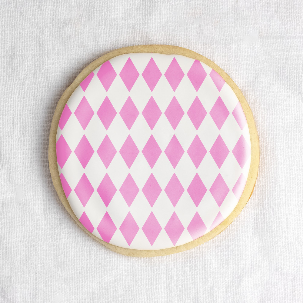 Harlequin Cookie Stencil - Durable & Reusable Mylar Stencils