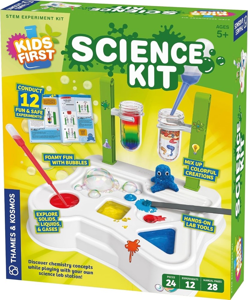 Kids First Science Kit – Safe STEM Lab with 20+ Tools & 12 Engaging Experiments