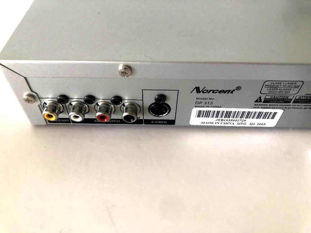 Norcent Technologies DP313 DVD Player With Controller & Cables Tested Works