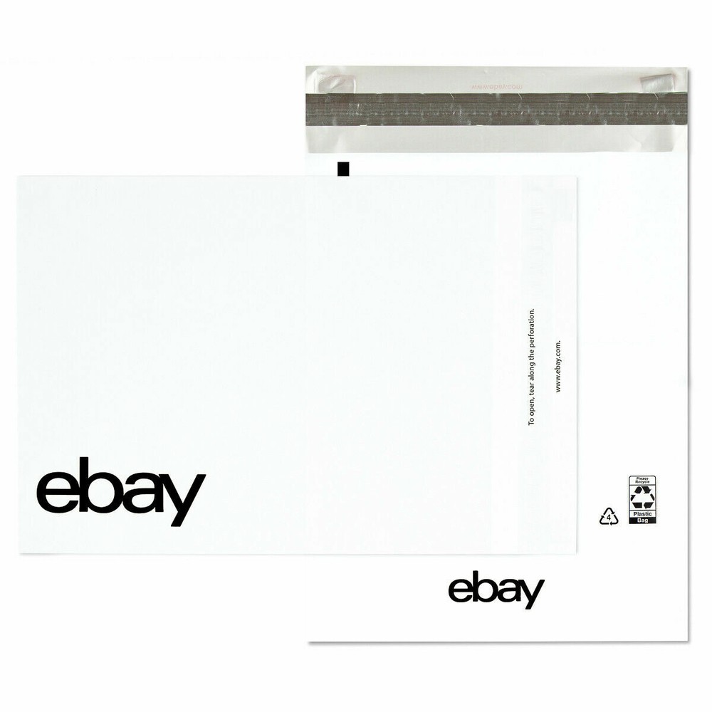 20 New eBay-Branded Polymailer black 9" x 11.5" (No Padding) 1d