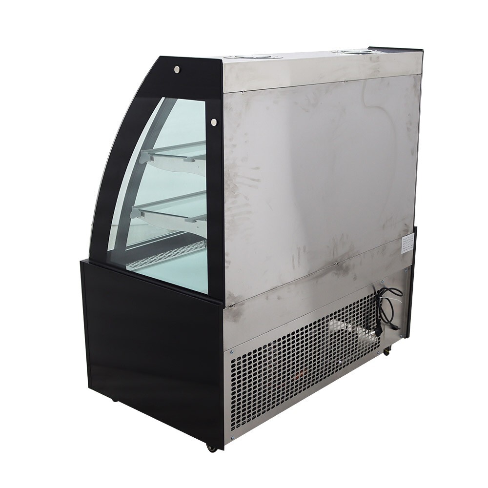 TECHTONGDA 3 Layers Refrigerated Display Cabinet LED Lighting Front Sliding Door