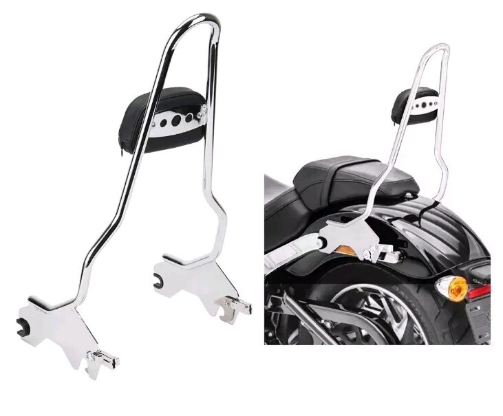 Chrome Quick Release Detachable Passenger Backrest for Sport Glide FXLR 2018+