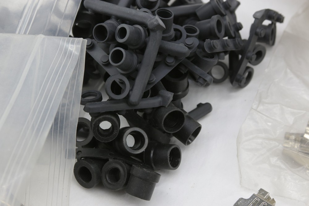 (~100) Assorted AMP D-shape Connector Shells w/Hoods and Gaskets - MOST NEW