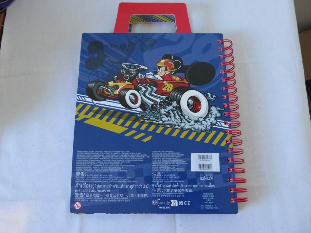 New Disney Mickey Mouse Activity Book Folder Stickers Pens