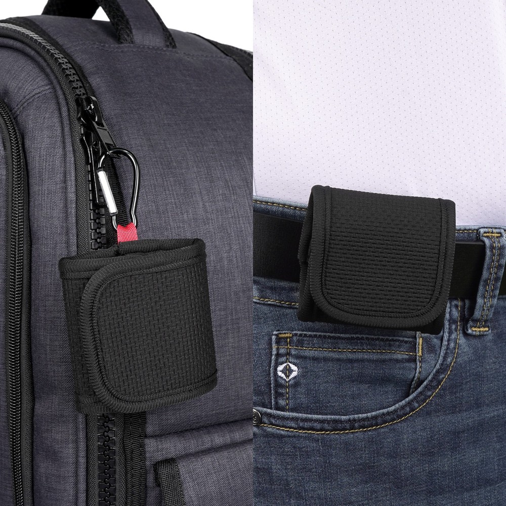 Geekria Earbuds Pouch with Belt Loop Compatible with Skullcandy Dime 2
