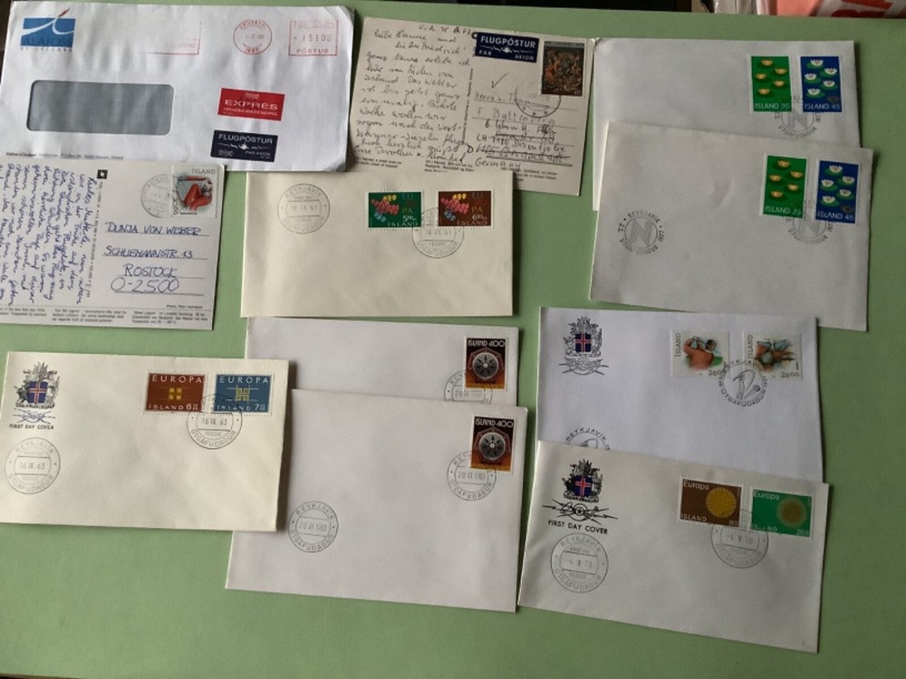 Iceland covers  & cards 11 items Ref A1934