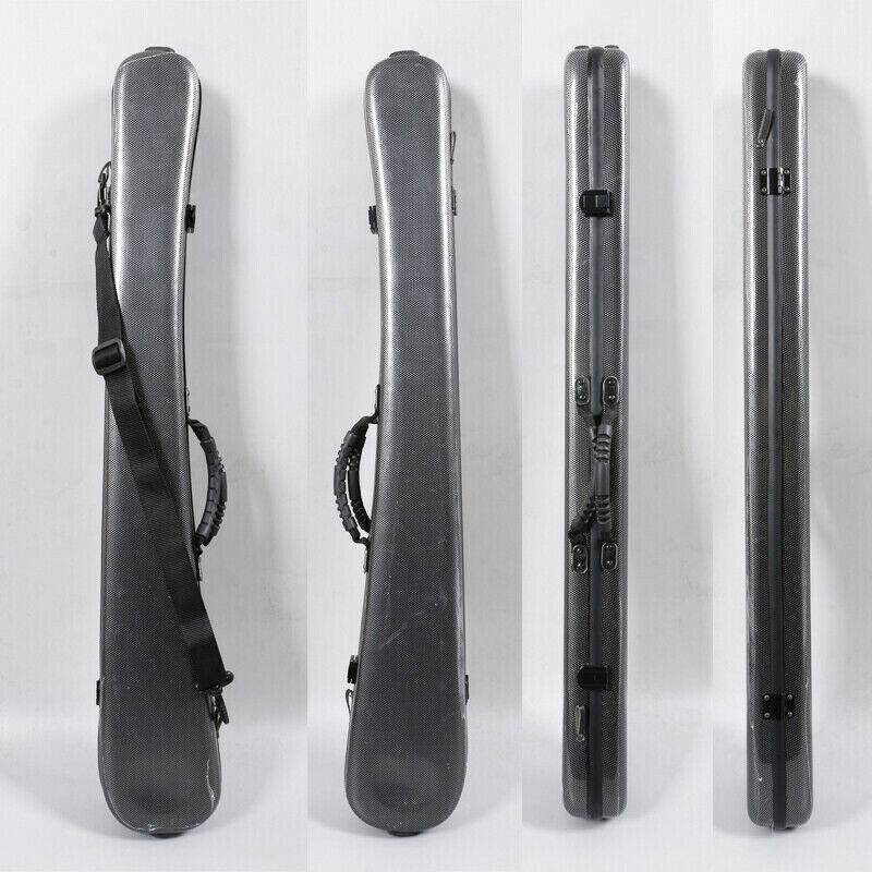 Advanced Black double bass Bow Case/Box Carbon Composite Light hold 2pcs bows