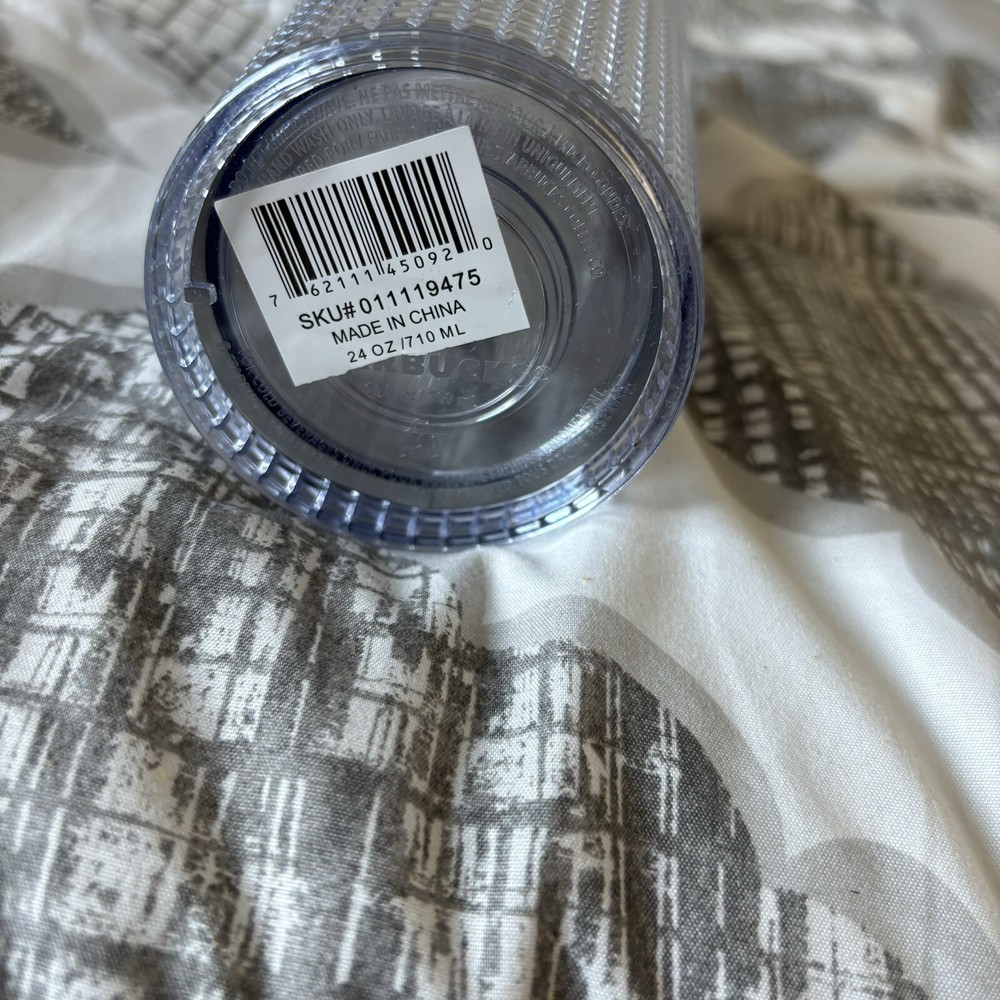 Starbucks silver diamond (square) tumbler NEW