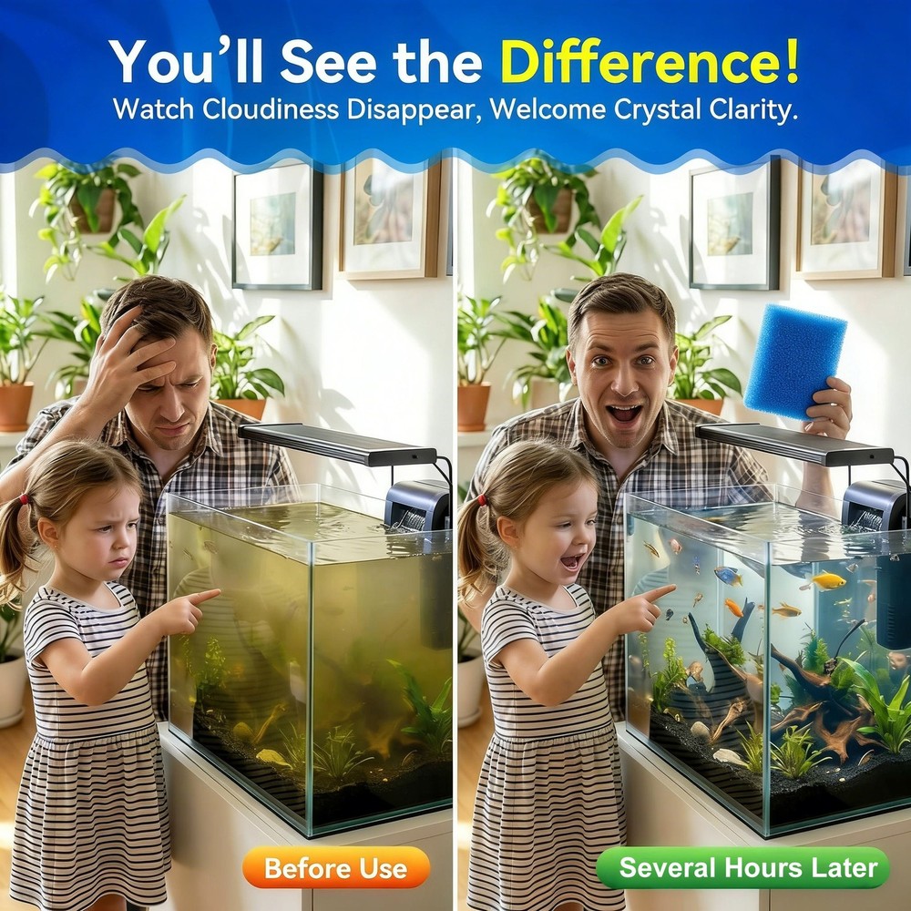 12Ft Long Lasting Bonded Aquarium Media, Reduce Maintenance & Water Changes