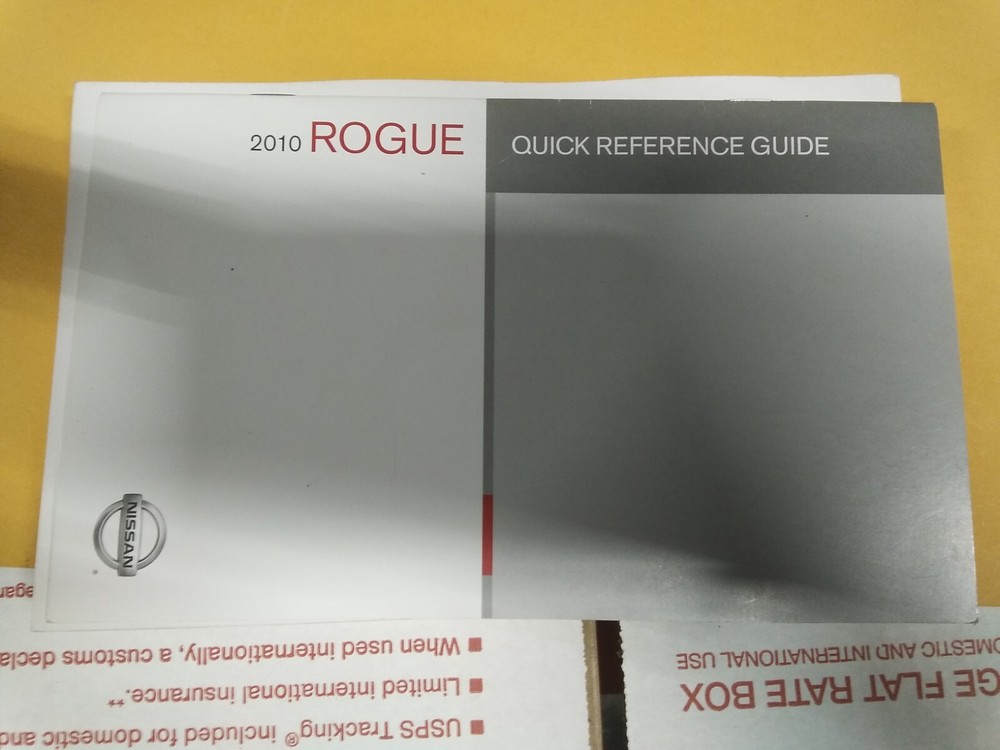 2010 NISSAN ROGUE OWNERS MANUAL & QUICK REF
