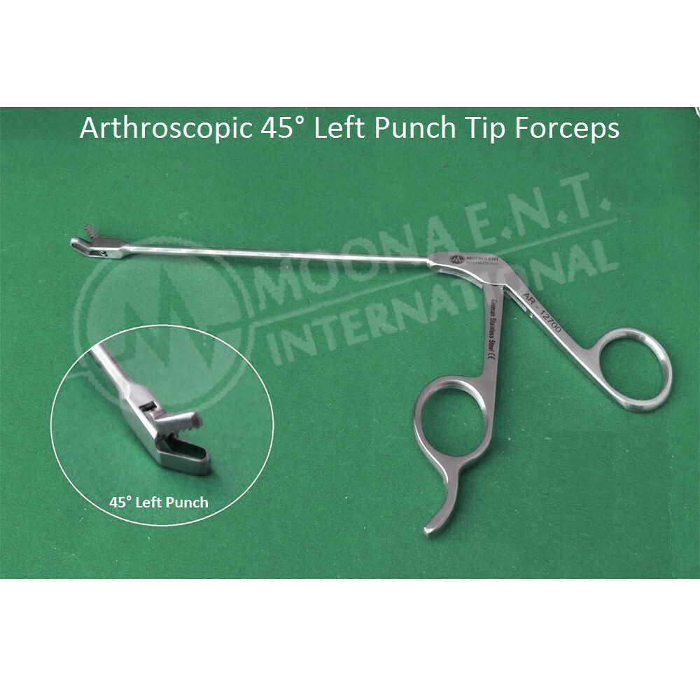 Medium Punch Arthroscopy 45° Left Tip Forcep Orthropedic Surgical Instruments