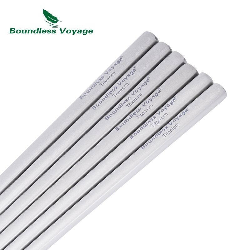 Boundless Voyage Titanium Chopsticks with Carry Bag for Convenient Storage & Pac