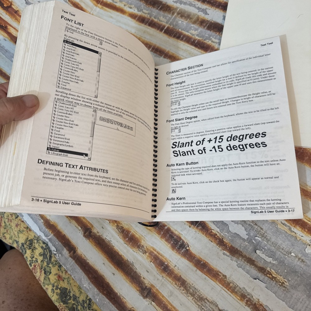 Vintage CADLink SignLab 5.0 Revision 4 May 1999 Doc 074 & Tutorial For Graphics