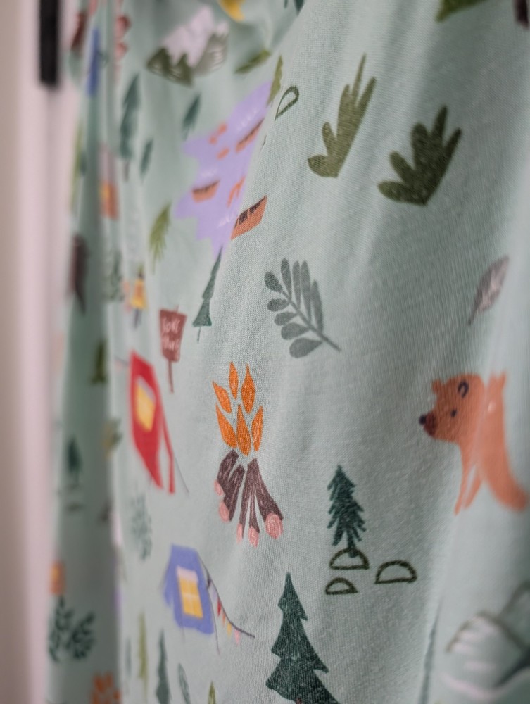 Little Sleepies Happy Camper Fitted Crib Sheet EUC